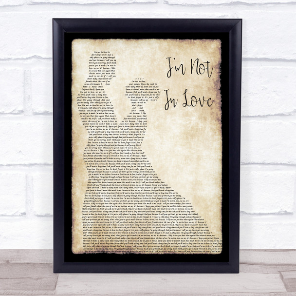 10cc I'm Not In Love Man Lady Dancing Song Lyric Framed Print