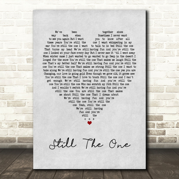 Orleans Still The One Grey Heart Song Lyric Framed Print