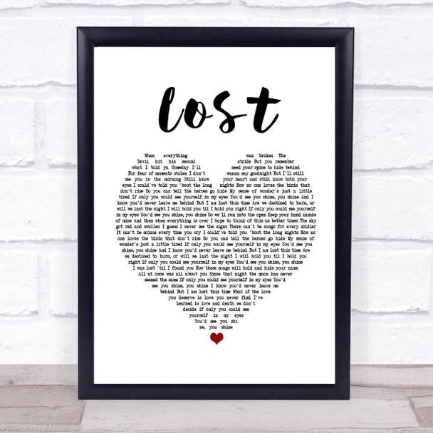 Dermot Kennedy Lost White Heart Song Lyric Framed Print