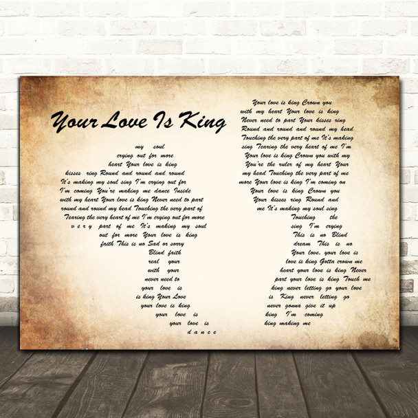 Sade Your Love Is King Man Lady Couple Song Lyric Framed Print