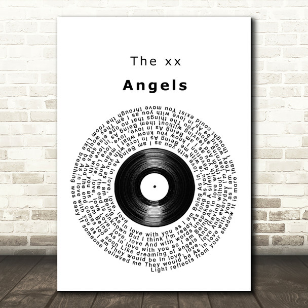 The xx Angels Vinyl Record Song Lyric Framed Print
