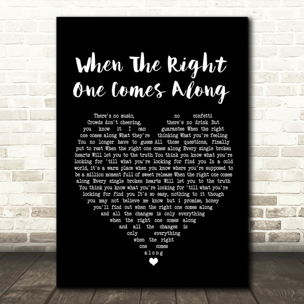 Clare Bowen & Sam Palladio When The Right One Comes Along Black Heart Lyric Print