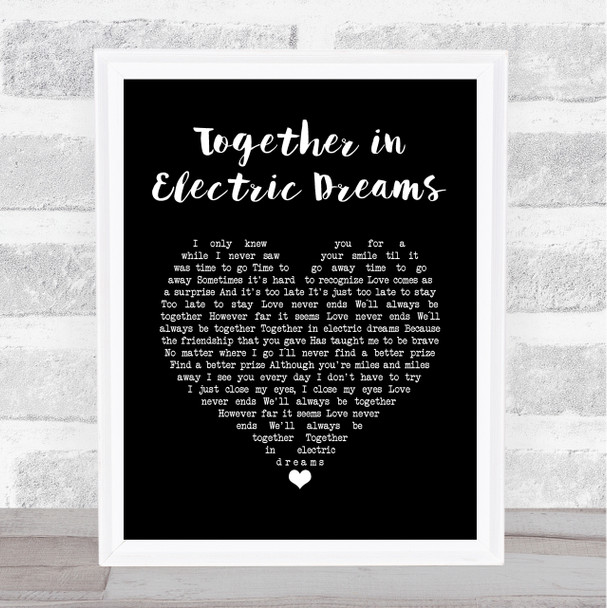 Philip Oakey & Giorgio Moroder Together in Electric Dreams Black Heart Lyric Print