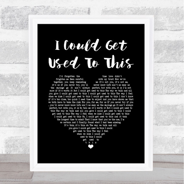 Becky Hill I Could Get Used To This Black Heart Song Lyric Print