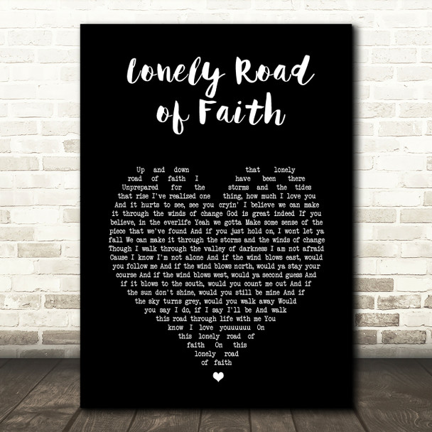 Kid Rock Lonely Road Of Faith Black Heart Song Lyric Print