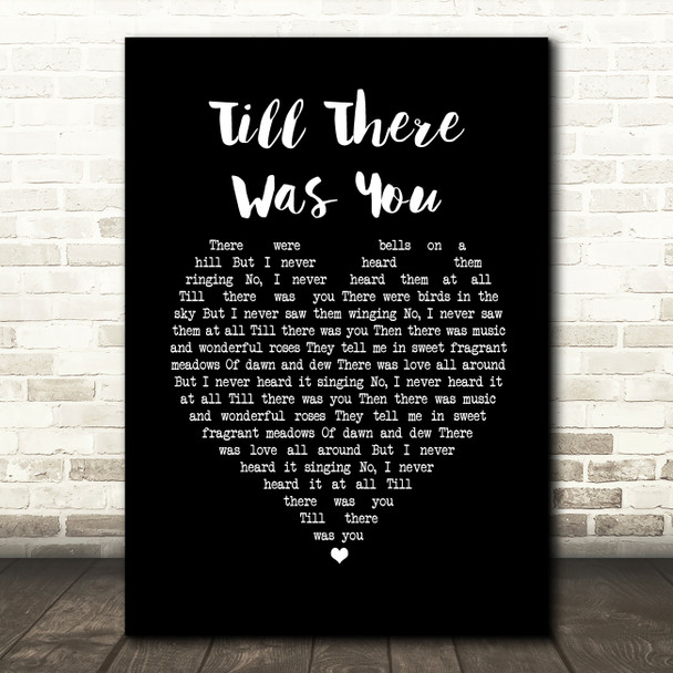 The Beatles Till There Was You Black Heart Song Lyric Print