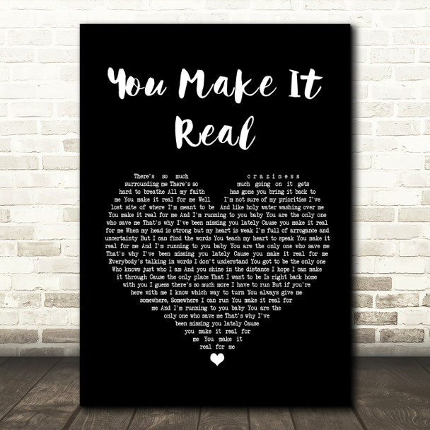 James Morrison You Make It Real Black Heart Song Lyric Print