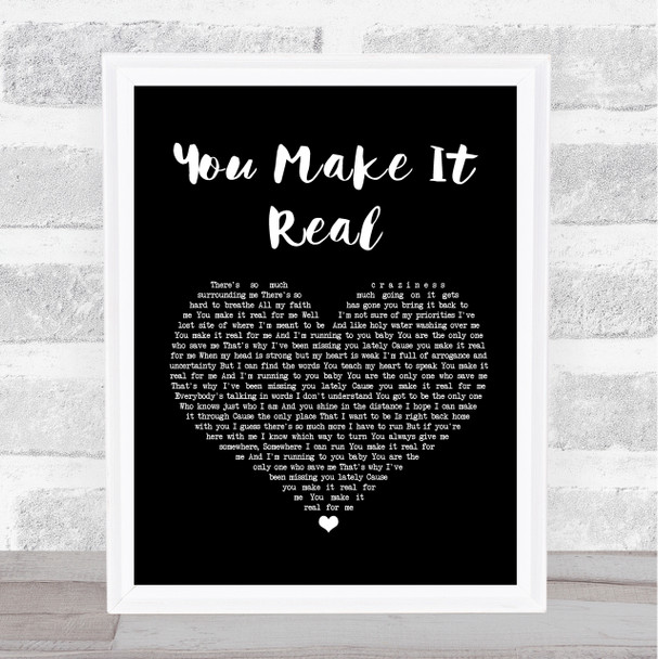 James Morrison You Make It Real Black Heart Song Lyric Print