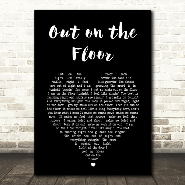 Dobie Gray Out On The Floor Black Heart Song Lyric Print