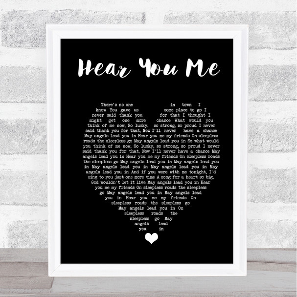 Faith Hill There You'll Be Black Heart Song Lyric Print