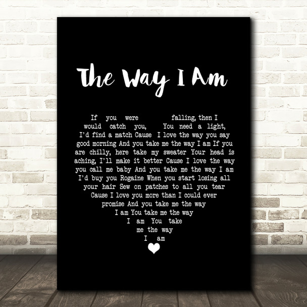 Ingrid Michaelson The Way I Am Black Heart Song Lyric Print