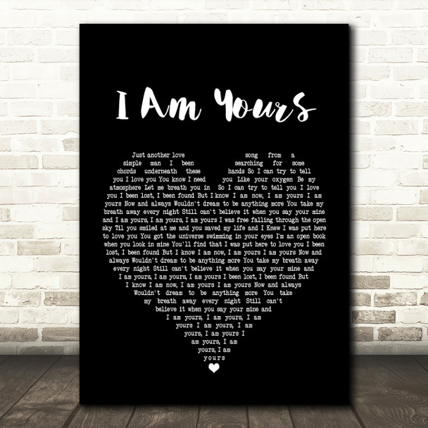 Andy Grammer I Am Yours Black Heart Song Lyric Print