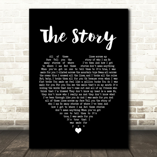 Brandi Carlile The Story Black Heart Song Lyric Print