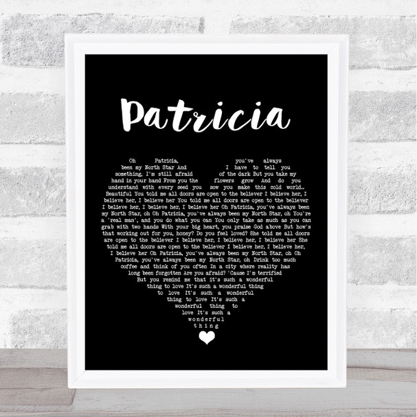 Florence + The Machine Patricia Black Heart Song Lyric Print