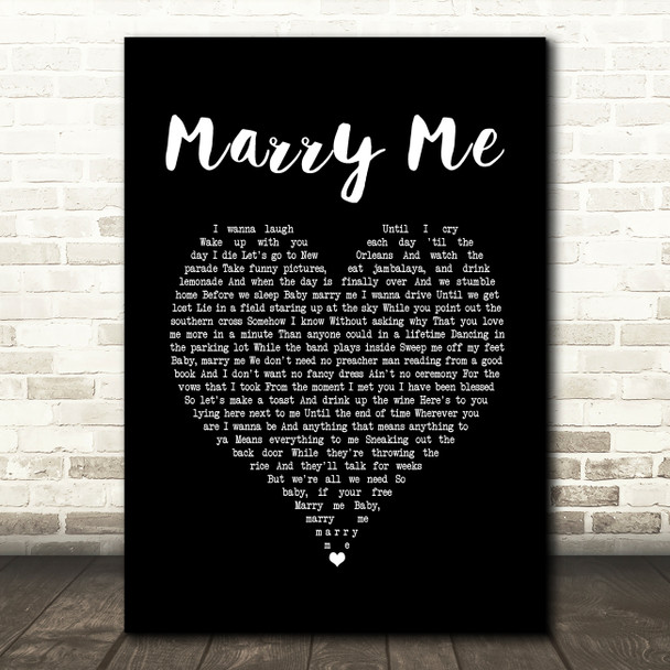 Amanda Marshall Marry Me Black Heart Song Lyric Print