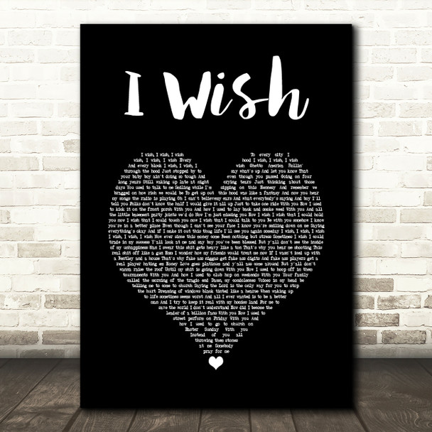 R Kelly I Wish Black Heart Song Lyric Print