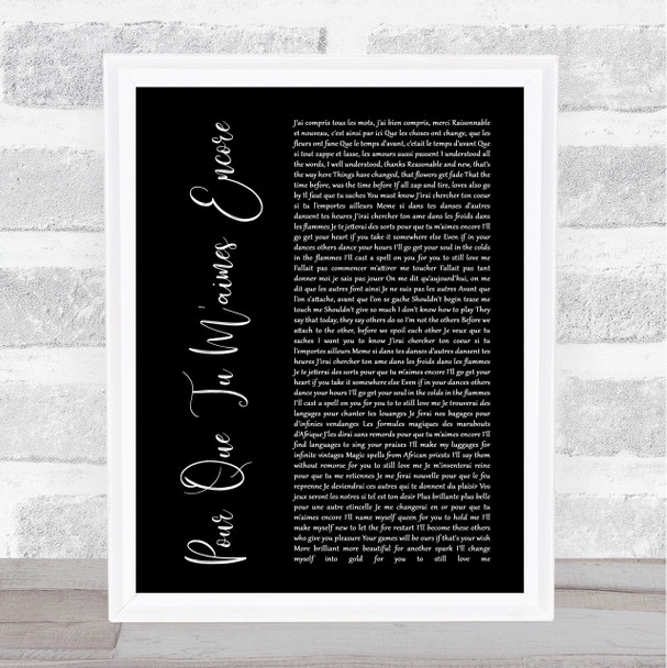 Cher You Haven't Seen The Last Of Me Black Script Song Lyric Print