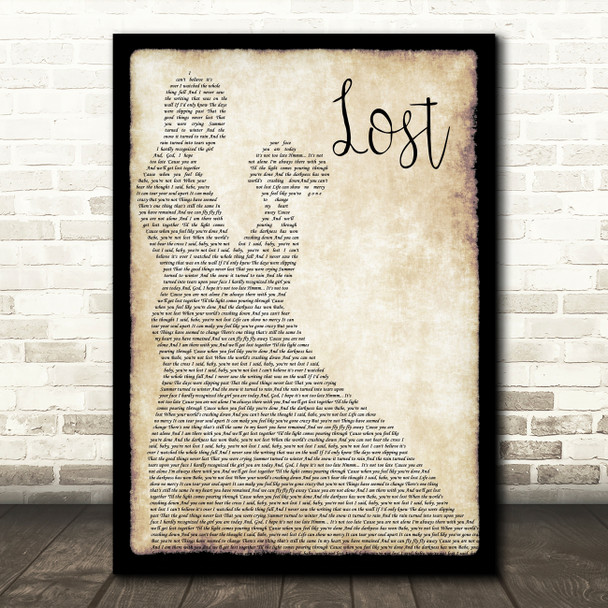 Michael Buble Lost Song Lyric Man Lady Dancing Quote Print