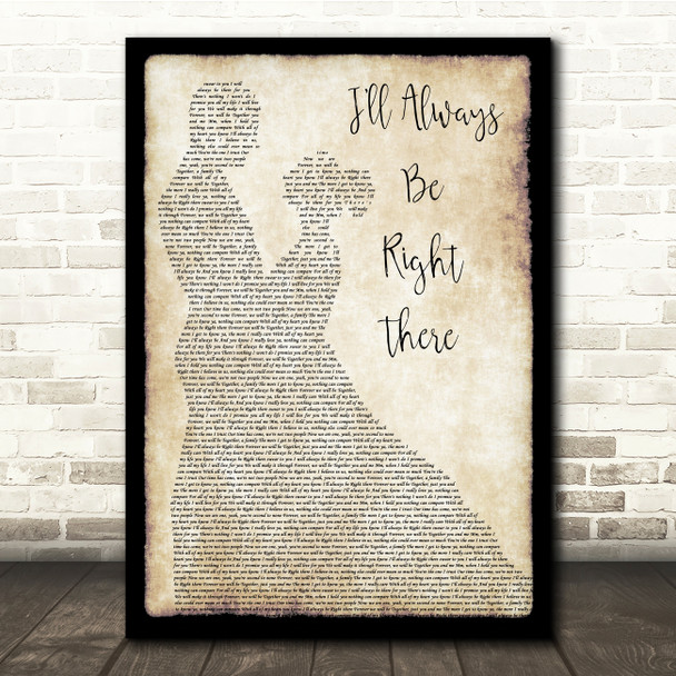Bryan Adams I'll Always Be Right There Man Lady Dancing Song Lyric Print