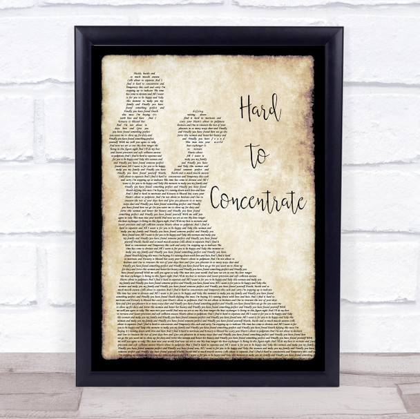 Red Hot Chili Peppers Hard To Concentrate Man Lady Dancing Song Lyric Print