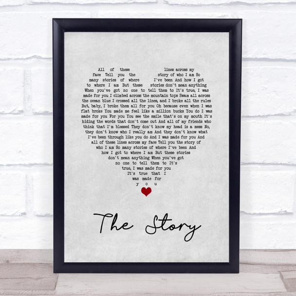 Brandi Carlile The Story Grey Heart Song Lyric Print