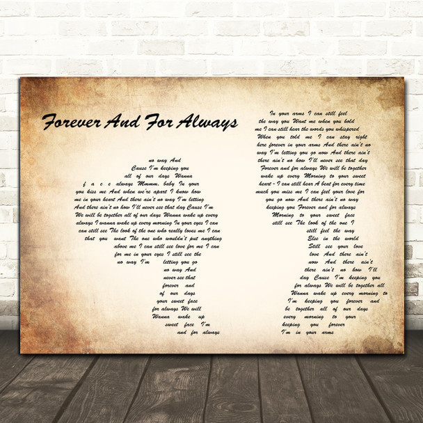 Shania Twain Forever And For Always Man Lady Couple Song Lyric Print