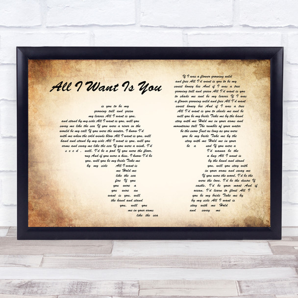 Barry Louis Polisar All I Want Is You Man Lady Couple Song Lyric Print