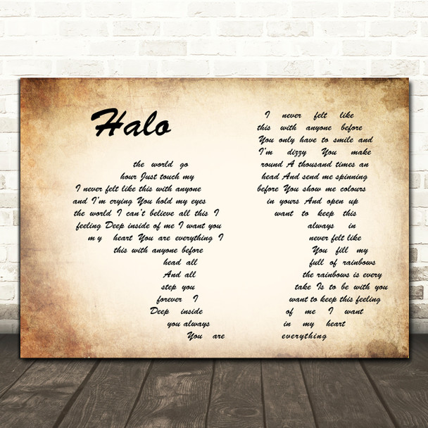 The Cure Halo Man Lady Couple Song Lyric Print