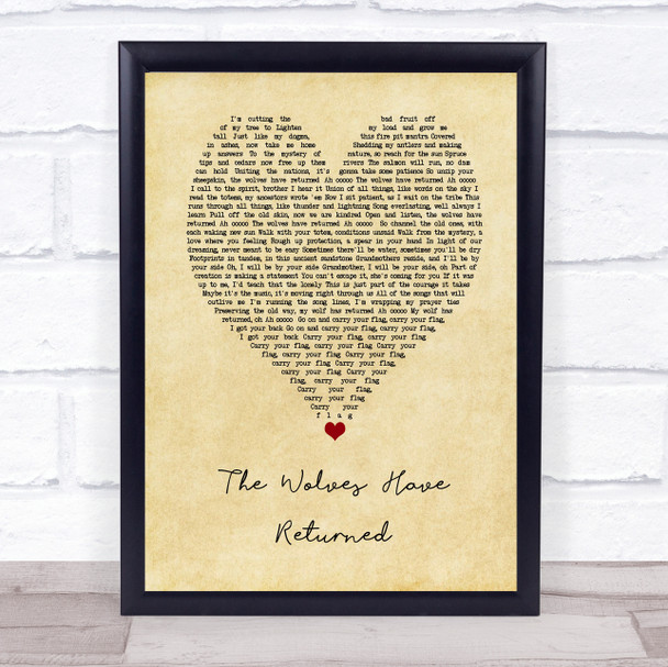 Nahko And Medicine For The People The Wolves Have Returned Vintage Heart Lyric Print