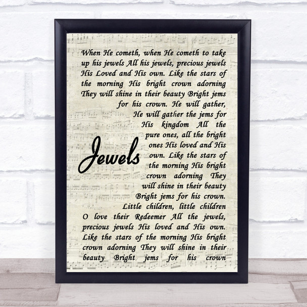 Alison Krauss and the Cox Family Jewels Vintage Script Song Lyric Print