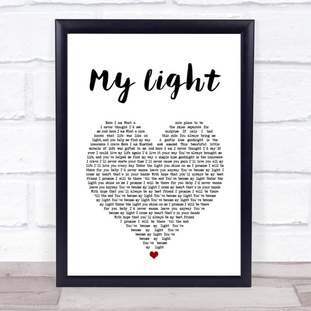 Sully Erna My Light White Heart Song Lyric Print