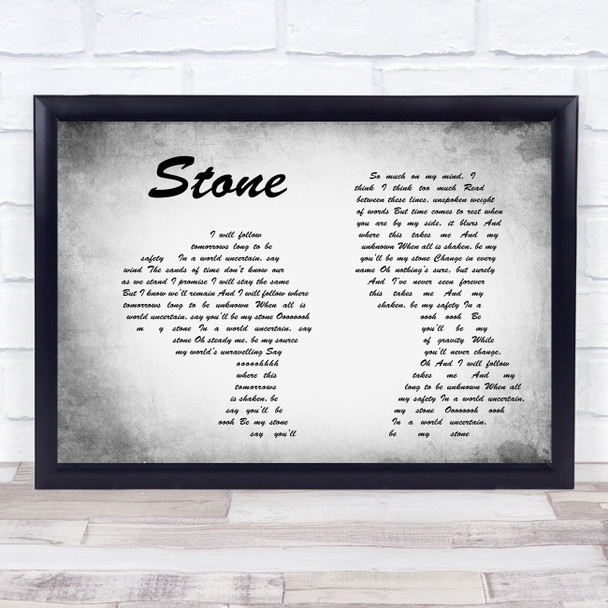 Alessia Cara Stone Man Lady Couple Grey Song Lyric Print