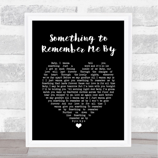 Alice Cooper Something to Remember Me By Black Heart Song Lyric Print