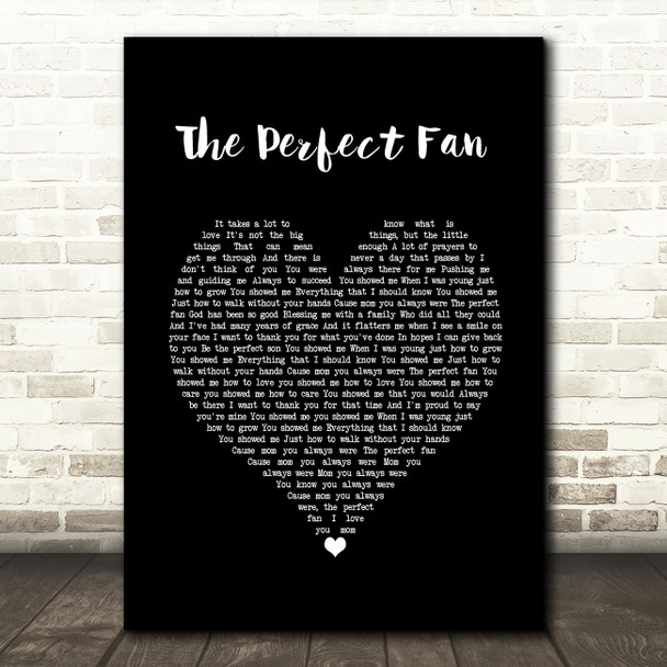 Backstreet Boys The Perfect Fan Black Heart Song Lyric Print