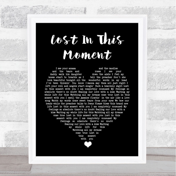 Big & Rich Lost In This Moment Black Heart Song Lyric Print