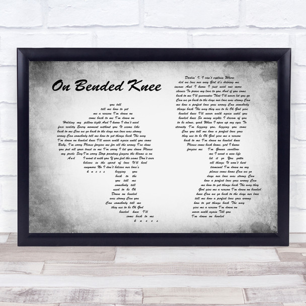 Boyz II Men On Bended Knee Man Lady Couple Grey Song Lyric Print