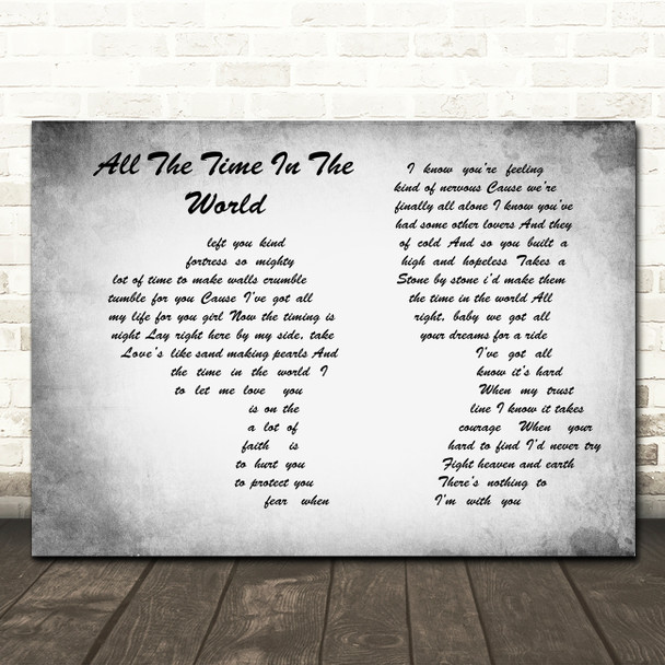 Boyzone All The Time In The World Man Lady Couple Grey Song Lyric Print