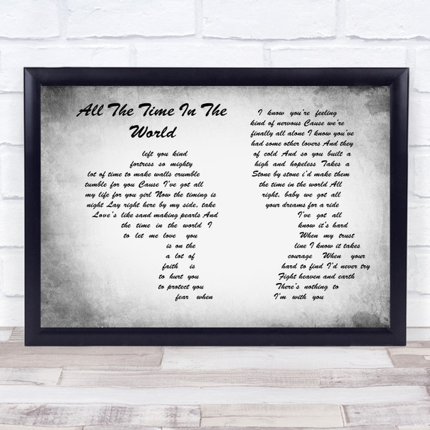 Boyzone All The Time In The World Man Lady Couple Grey Song Lyric Print