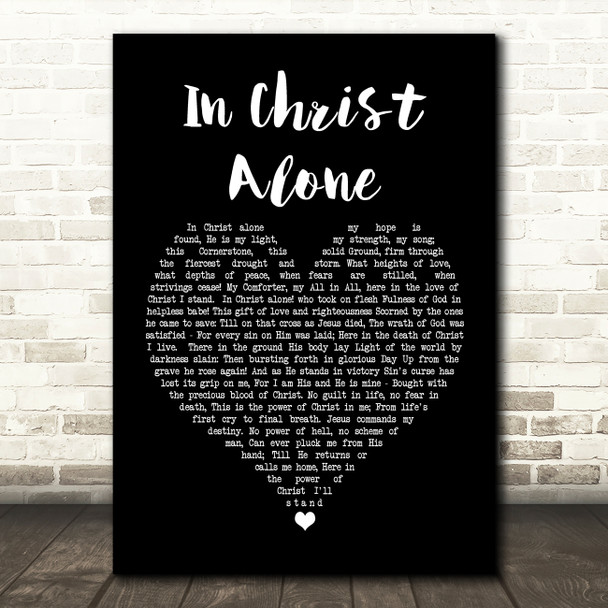 Christina Grimmie In Christ Alone Black Heart Song Lyric Print