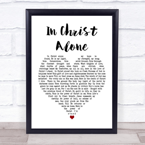 Christina Grimmie In Christ Alone White Heart Song Lyric Print