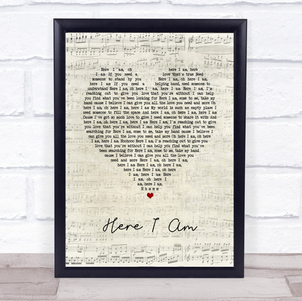 Dolly Parton & Sia Here I Am Script Heart Song Lyric Print