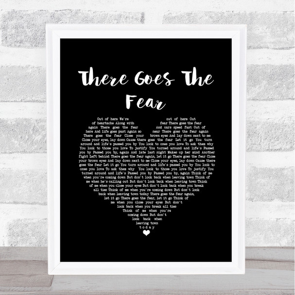 Doves There Goes The Fear Black Heart Song Lyric Print