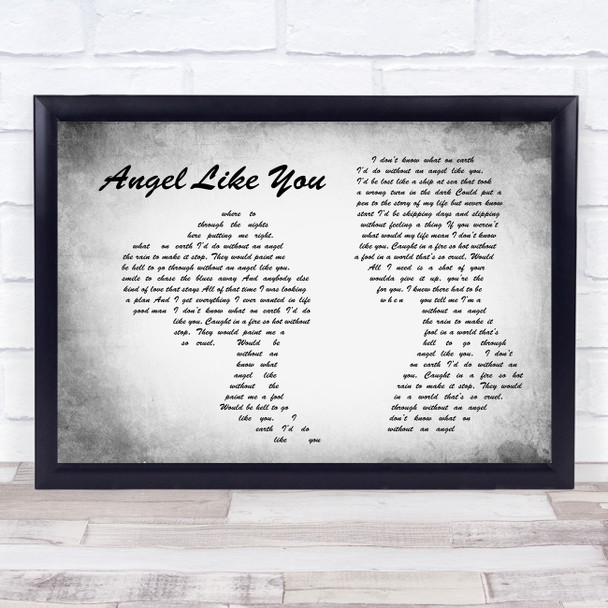 Eli Young Band Angel Like You Man Lady Couple Grey Song Lyric Quote Print