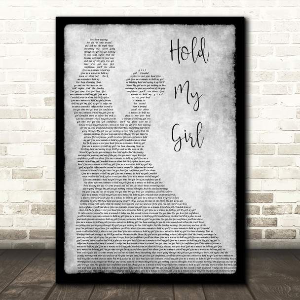 George Ezra Hold My Girl Grey Song Lyric Man Lady Dancing Quote Print