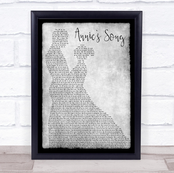 John Denver Annie's Grey Song Man Lady Dancing Grey Song Lyric Quote Print