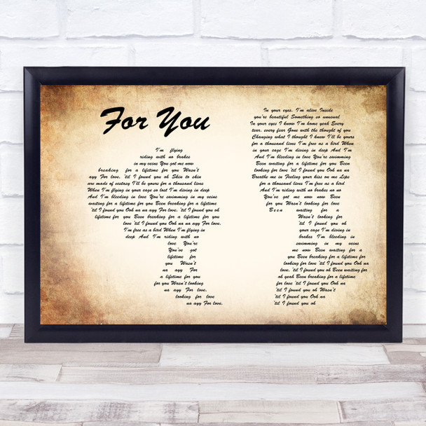 Liam Payne, Rita Ora For You Man Lady Couple Song Lyric Print