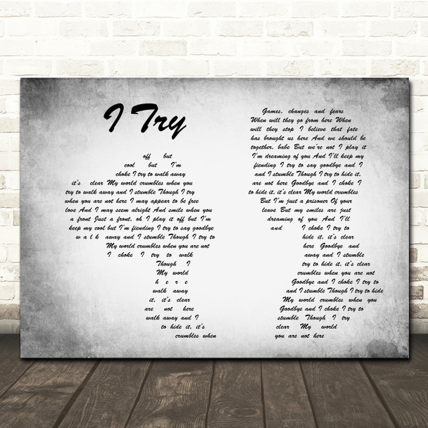 Macy Gray I Try Man Lady Couple Grey Song Lyric Print