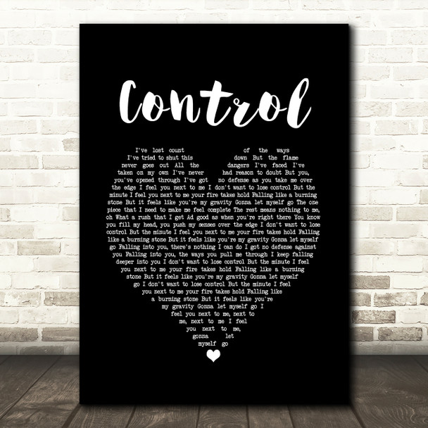 Matrix & Futurebound Control Black Heart Song Lyric Print