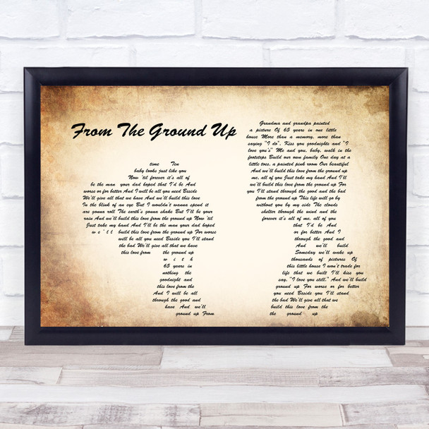 Dan + Shay From The Ground Up Man Lady Couple Song Lyric Quote Print