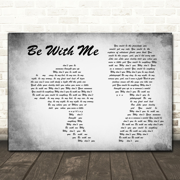 Old Dominion Be with Me Grey Man Lady Couple Song Lyric Print
